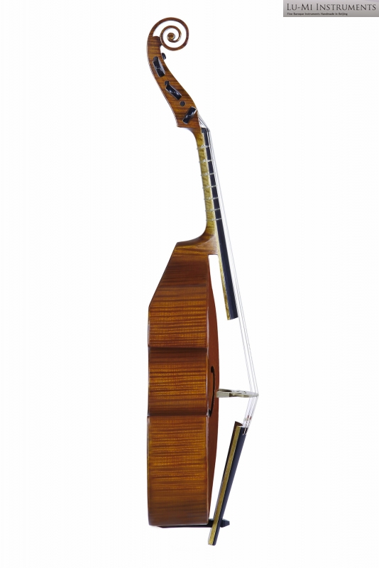 Pardessus de viol after Henry Jaye, scroll detail
